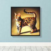 Bengaal Kat  Canvas Afdruk (Insitu (Houten vloer))