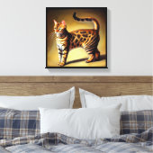 Bengaal Kat  Canvas Afdruk (Insitu (Slaapkamer))