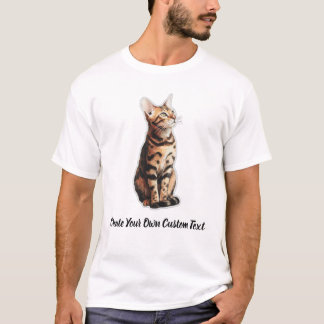 Bengaal Kat Maak Je Eigen Aangepaste Tekst T-shirt