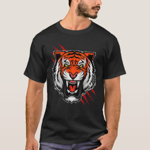 Bengaal Tiger Stripes Face Mask T-shirt