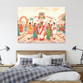 Bengaals Nieuwjaar Canvas Afdruk (Insitu (Slaapkamer))