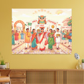 Bengaals Nieuwjaar Canvas Afdruk (Insitu (Woonkamer))