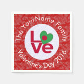 Bengaals Vlag Hart Rood LIEFDE Servetten (Voorkant)