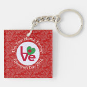 Bengaals Vlag Hart Rood LIEFDE Sleutelhanger (Achterkant)