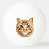 Bengaalse Cat 3D geïnspireerd Pingpongballen (Voorkant)