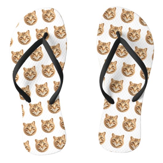 Bengaalse Cat 3D geïnspireerd Teenslippers (Voetbed)