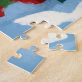 Bengaalse kat Kerstmis Winter Wonderland Legpuzzel (Zijkant)