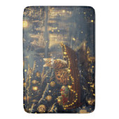 Bengaalse kat kerstvakantie reis badmat (Voorkant Verticaal)