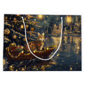 Bengaalse kat kerstvakantie reis groot cadeauzakje (Achterkant)