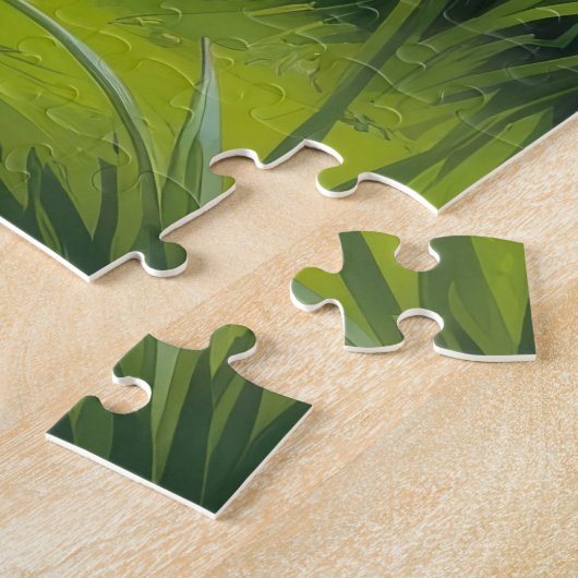 Bengaalse kat lente bloemen schilderen legpuzzel (Zijkant)