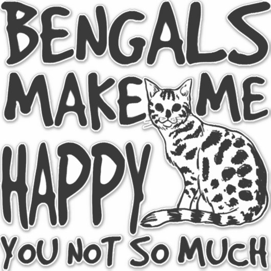Bengaalse katten sticker (Voorkant)
