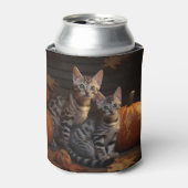 Bengaalse Kitten Herfst Delight Pompoen Blikjeskoeler (Blikje Voorkant)