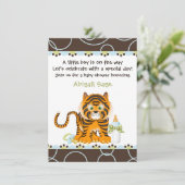 Bengaalse tijger Baby shower uitnodiging voor jong (Staand voorkant)