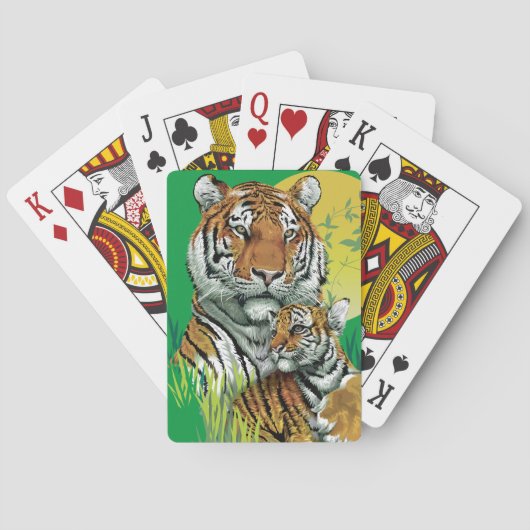 Bengaalse Tijger Met Welp Pokerkaarten (Achterkant)
