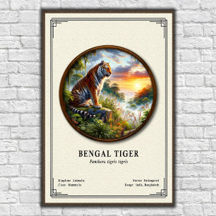 Bengaalse Tijger Zoölogie Serie Poster