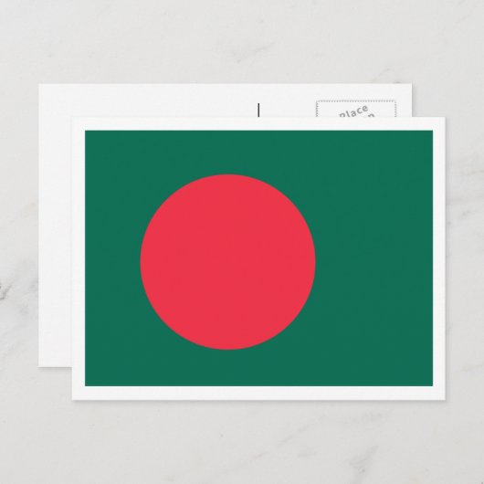 Bengaalse vlag, vlag van Bangladesh Briefkaart (Voorkant / Achterkant)