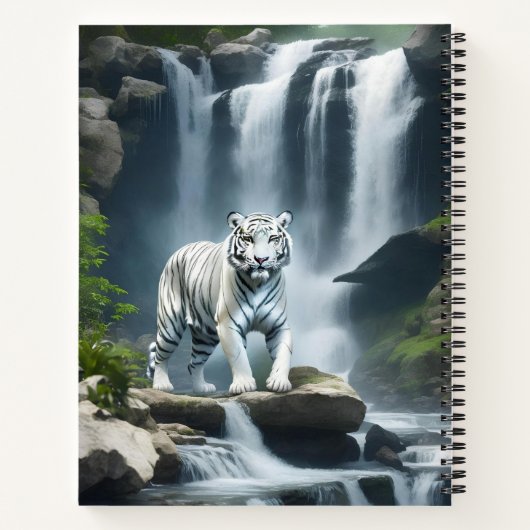 Bengaalse witte tijger in Natuur Notitieboek (Achterkant)