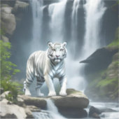 Bengaalse witte tijger in Natuur Sticker (Voorkant)