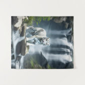 Bengaalse witte tijger in Natuur Wandkleed (Voorkant (horizontaal))