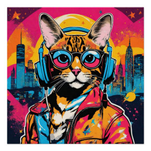 BENGAL CAT-IN HET HUIS 4 PERFECT POSTER