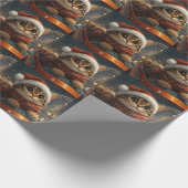 Bengal Cat Roller Onderzetter Kerst Cadeaupapier (Hoek)