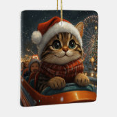 Bengal Cat Roller Onderzetter Kerst Keramisch Ornament (Rechts)
