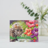 Bengal Cat Valentijn Briefkaart (Staand voorkant)