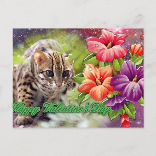 Bengal Cat Valentijn Briefkaart (Voorkant)