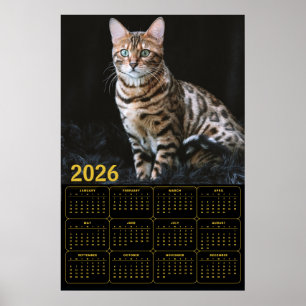 Bengal Kat 2026 Kalender Poster