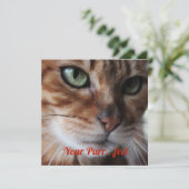 Bengal Kat Foto Valentijnsdag Kaart (Staand voorkant)