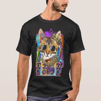Bengal Kat Hip Hop 90s Rap Muziek T-shirt