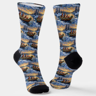 Bengal Kat Kerstboot Vakantie Sokken