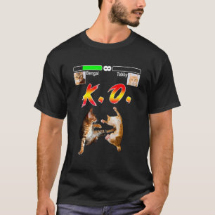 Bengal Kat Vs Tabby Kat Vechters Grappige Kattenli T-shirt