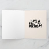 BENGAL TIGER BEAUTIFUL ANNIVERSAIRE Carte de voeux (Intérieur)