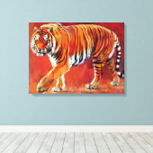 Bengal Tiger Canvas Afdruk (Insitu (Houten vloer))