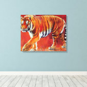 Bengal Tiger Canvas Afdruk (Insitu (Houten vloer))