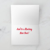 Bengal Tiger kerstman Kaart (Binnen)