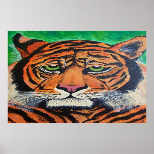Bengal Tiger kijkt naar je poster Tekening (Voorkant)