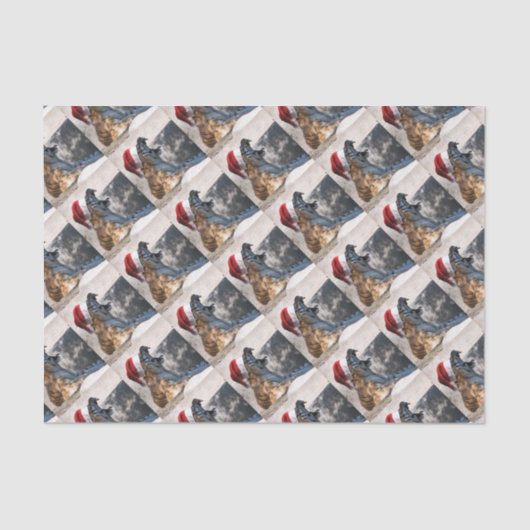 Bengal Tiger met kerstcadeau Tissuepapier (Voorkant)