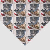 Bengal Tiger met kerstcadeau Tissuepapier (Detail)