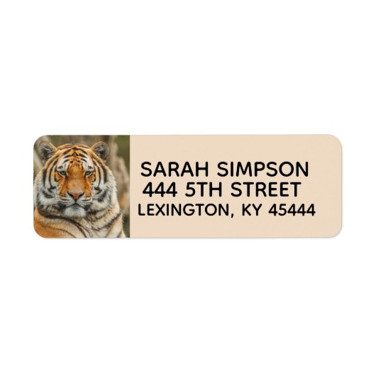 BENGAL TIGER RETURN ADDRESS LABELS (Voorkant)