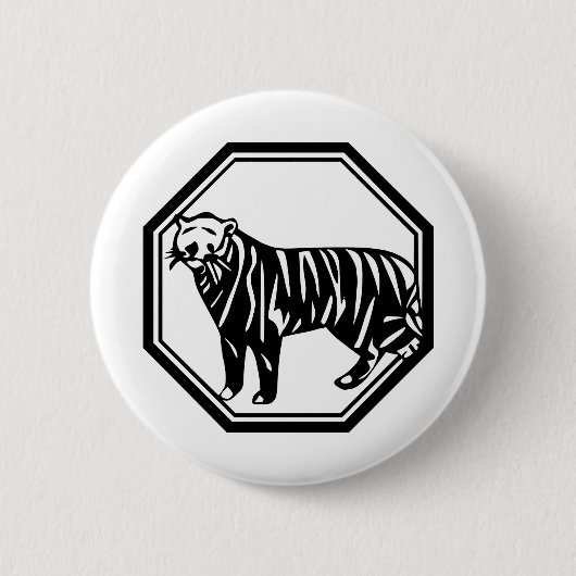 Bengal Tiger Ronde Button 5,7 Cm (Voorkant)
