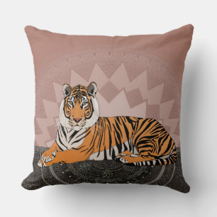 bengal tijger mandala koperroos kussen