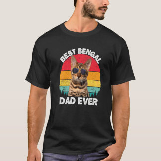 Bengal vader vintage Bengal kat eigenaar poesje ka T-shirt