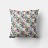 Bengale Chat et Fleurs Motif Coussin (Verso)