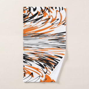 Bengale Couleurs crasse Orange et Noir Lignes Bain