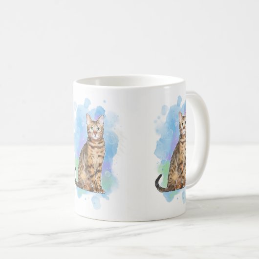Bengale hybride chat tasse conception sauvage (Devant droit)