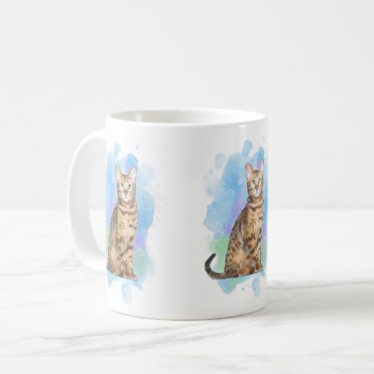 Bengale hybride chat tasse conception sauvage (Devant gauche)