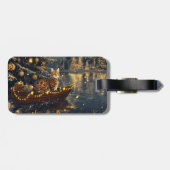 Bengale Kat Kerst Feestelijke Reis Bagagelabel (Achterkant horizontaal)