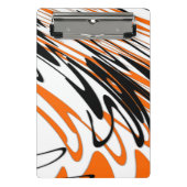 Bengale kleuren, vierkant Oranje en zwart Mini Klembord (Voorkant)